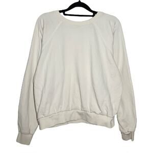 Jeana Sohn Cream Pullover Cotton Big Sur Sweatshirt - 1 / Small FLAW